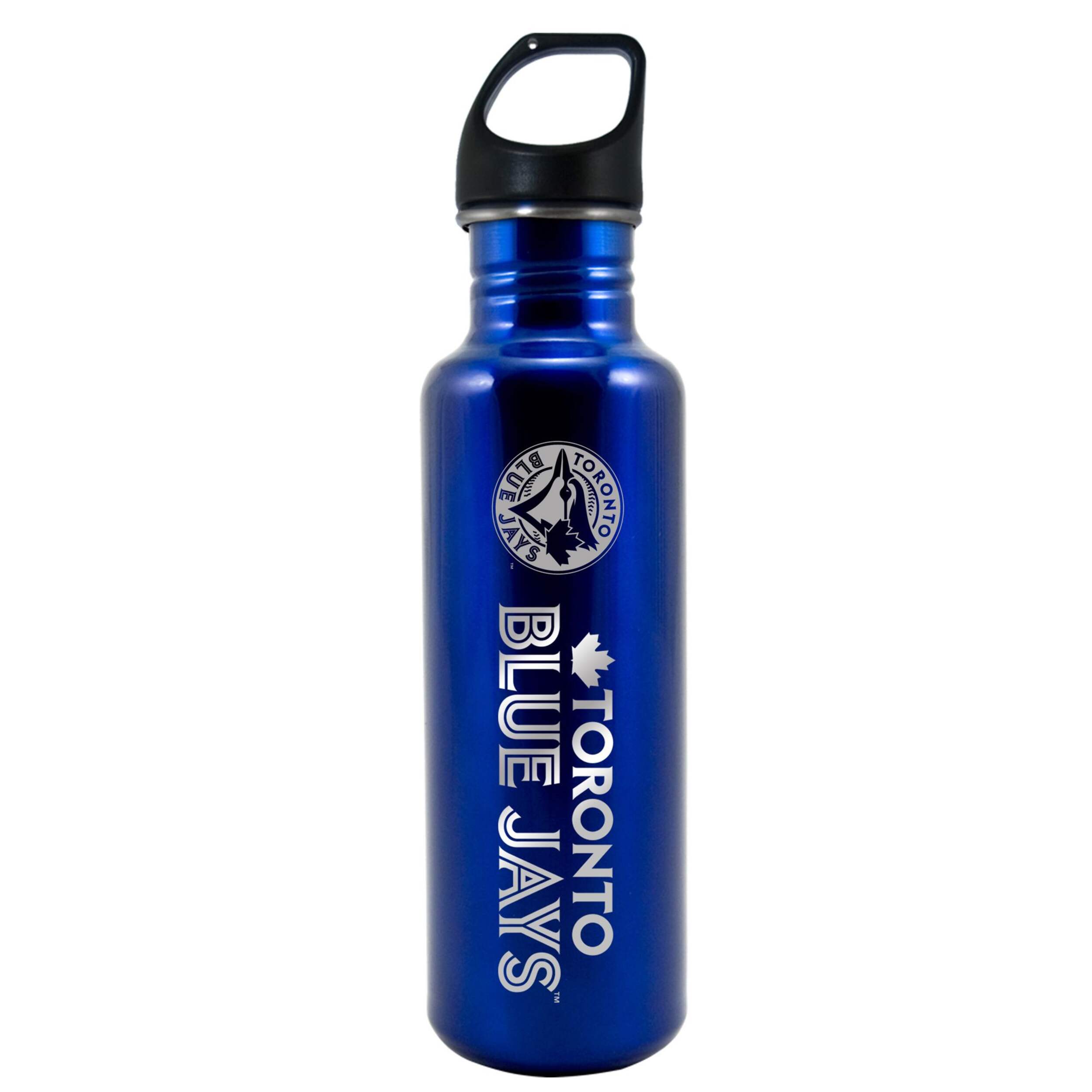 Toronto Blue Jays Stainless Steel Travel Water Bottle For MLB Baseball Fans/Collectors, 26-oz Front_Flat