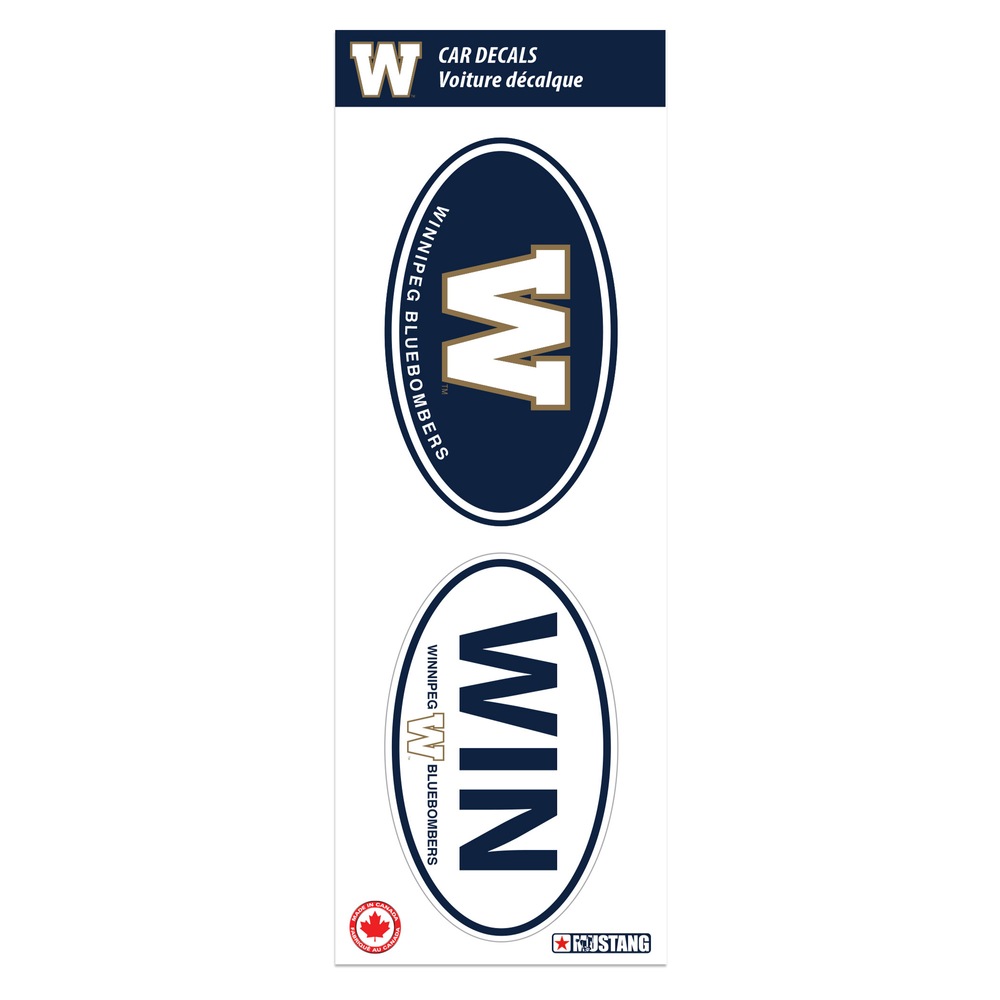 Winnipeg Blue Bombers Home and Away Decals Canadian Tire
