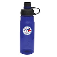 Toronto Blue Jays Plastic Travel Water Bottle For MLB Baseball Fans/Collectors, Blue, 28-oz Front_Flat