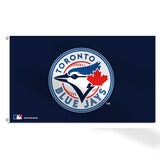 Drapeau d'équipe Blue Jays de Toronto pour amateurs et collectionneurs de baseball de la MLB, 3 x 5 pi Front_Flat