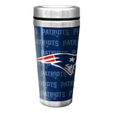 New England Patriots Insulated Stainless Steel Travel Mug For NFL Football Fans/Collectors, 16-oz Front_Flat