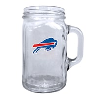 Buffalo Bills Mason Jar Mug Pint Glass For NFL Football Fans/Collectors, 16.5-oz Front_Flat