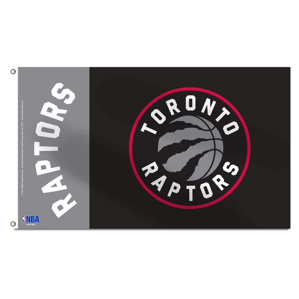 Black Logo Deluxe Flag 3 x 5 feet Toronto Raptors