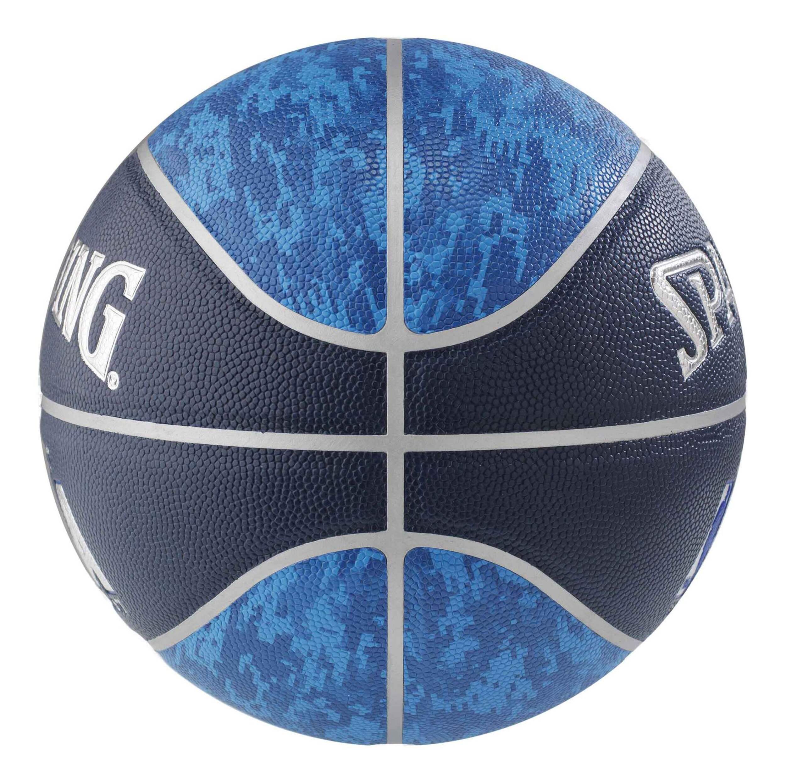 Spalding NBA Commander Composite Basketball, Blue/Black, Size 7 Front_Flat