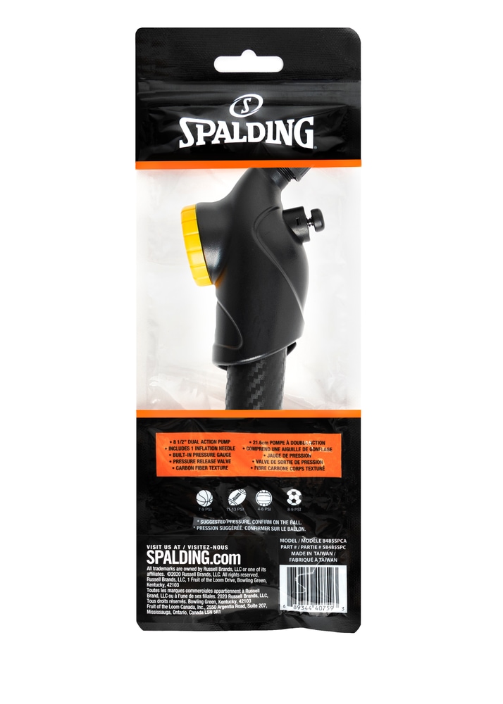 Spalding DualAction Portable HandHeld Air Pump w/ Inflation Needle