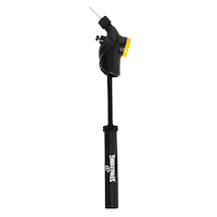 Spalding 2-in-1 Dual-Action Pump and Pressure Gauge, Portable Air Pump w/Inflation Needle, 8.5-in, Black Front_Flat