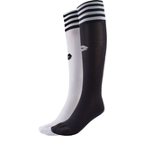 Lotto Striped Knee-High Over-The-Calf Soccer Socks, Black/White, 2-pk, Assorted Sizes Front_Three_Fourths_Angled_Left