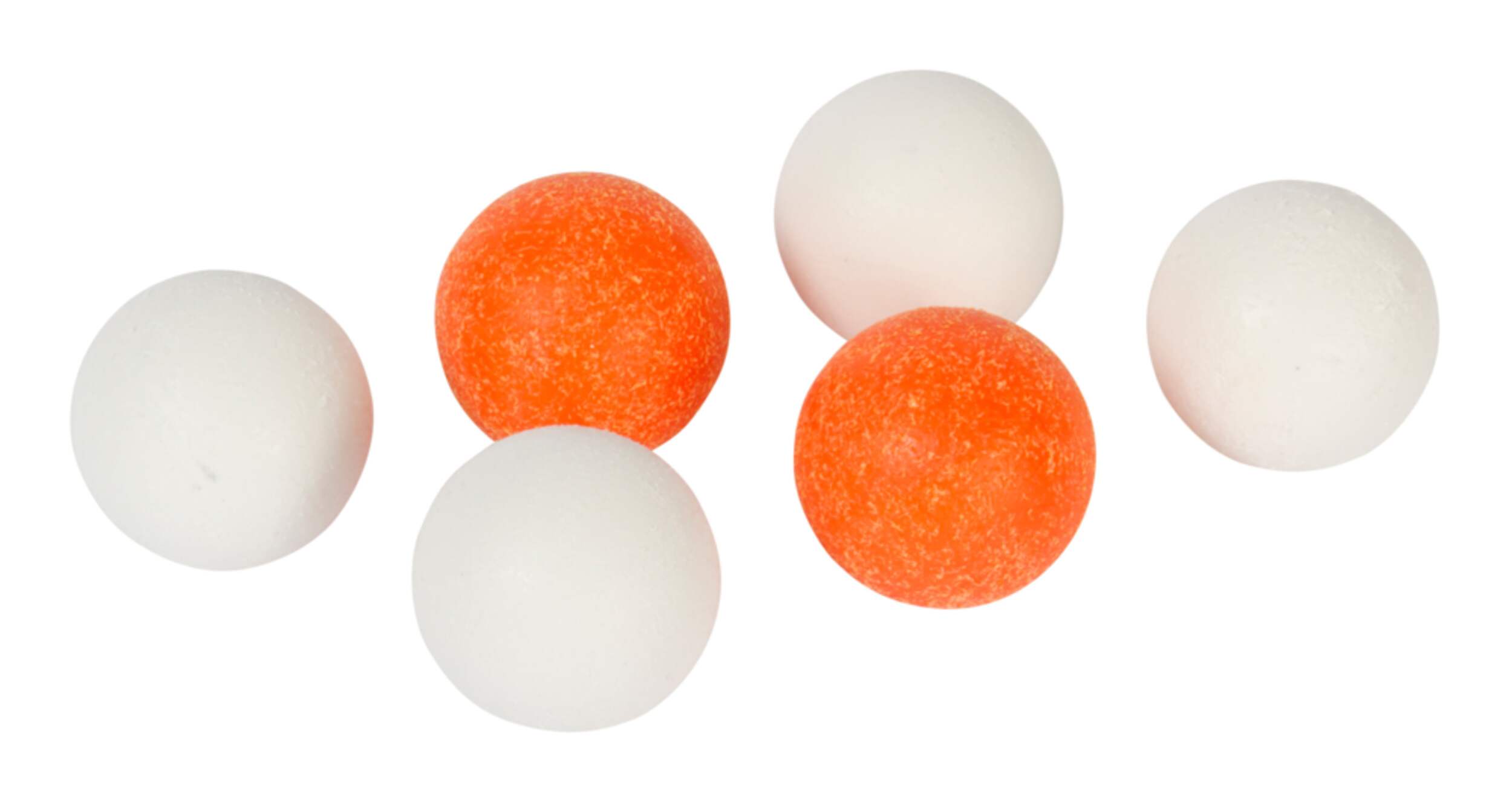 EastPoint Tournament Official Size Foosballs/Table Soccer Game Balls, White/Orange, 6-pk Front_Elevated