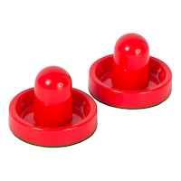 EastPoint Soft-Bottom Hover Air Table Hockey Pushers, Orange, 2-pk Front_Angled_Right