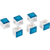 EastPoint Billiard/Pool Cue Chalk, Blue, 6-pk Composite_or_Mixed
