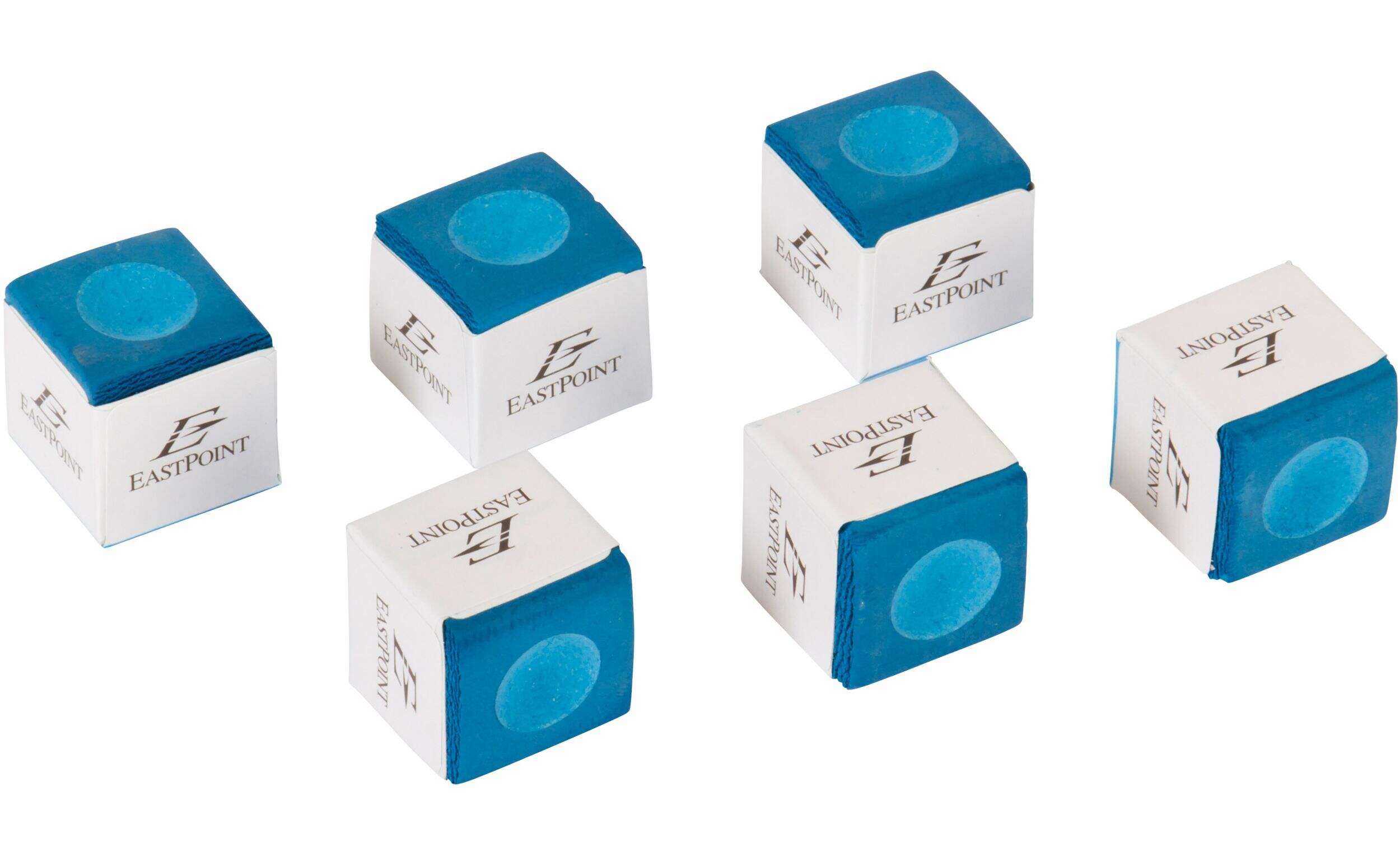 EastPoint Billiard/Pool Cue Chalk, Blue, 6-pk Composite_or_Mixed