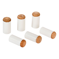 EastPoint Press-On Billiard/Pool Cue Ferrules & Leather Tips, 12mm, 6-pk