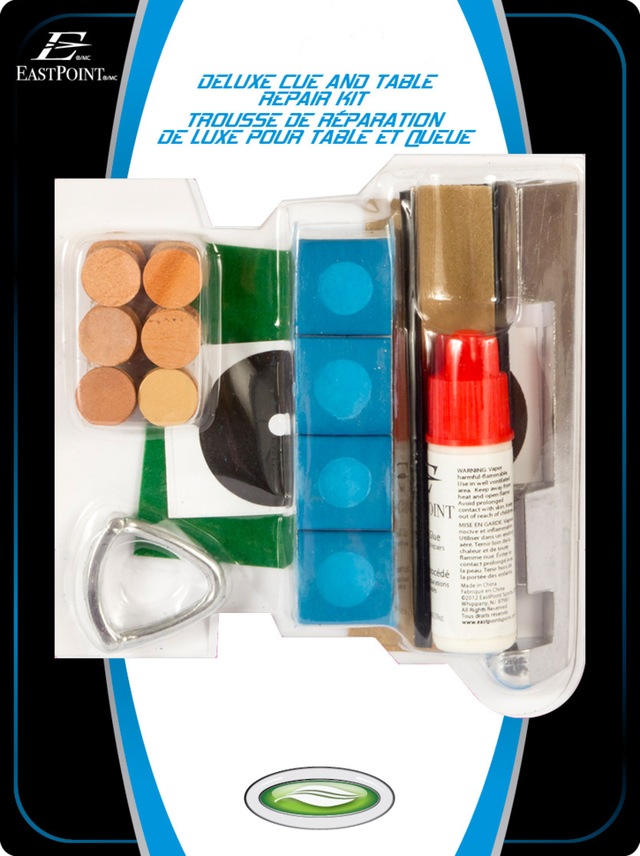 EastPoint Deluxe Billiard/Pool Cue & Table Repair Kit, 7pc Canadian Tire