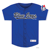MLB Toronto Blue Jays Youth Kids' Button Front Baseball Jersey, Blue, Assorted Sizes Front_Flat