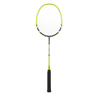Matrix Power Elite EXP Aluminum & Steel Badminton Racquet/Racket, Yellow/Black, 26-in Front_Flat