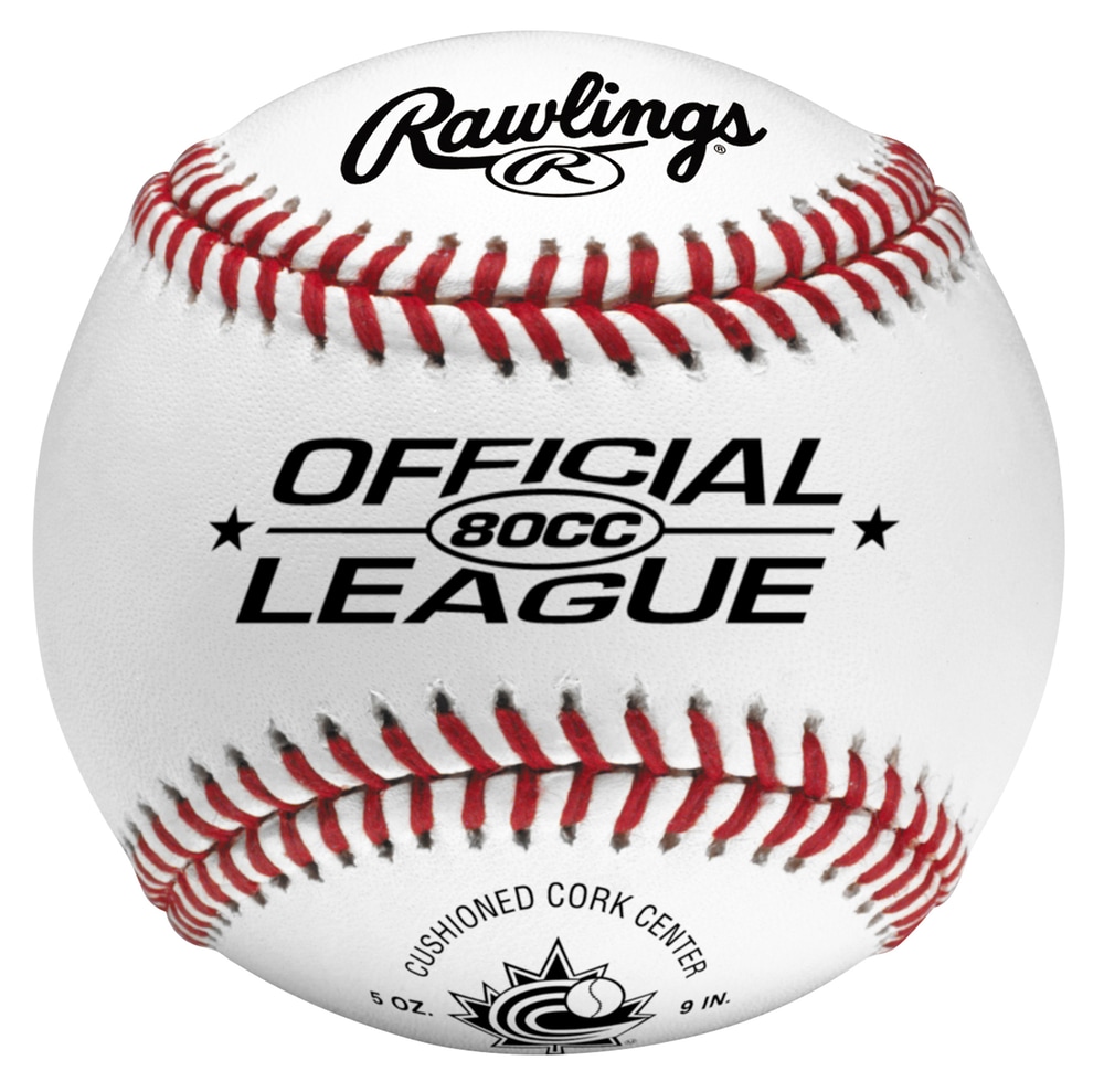 Balle de baseball Rawlings Official League 80CC, estampillée Baseball