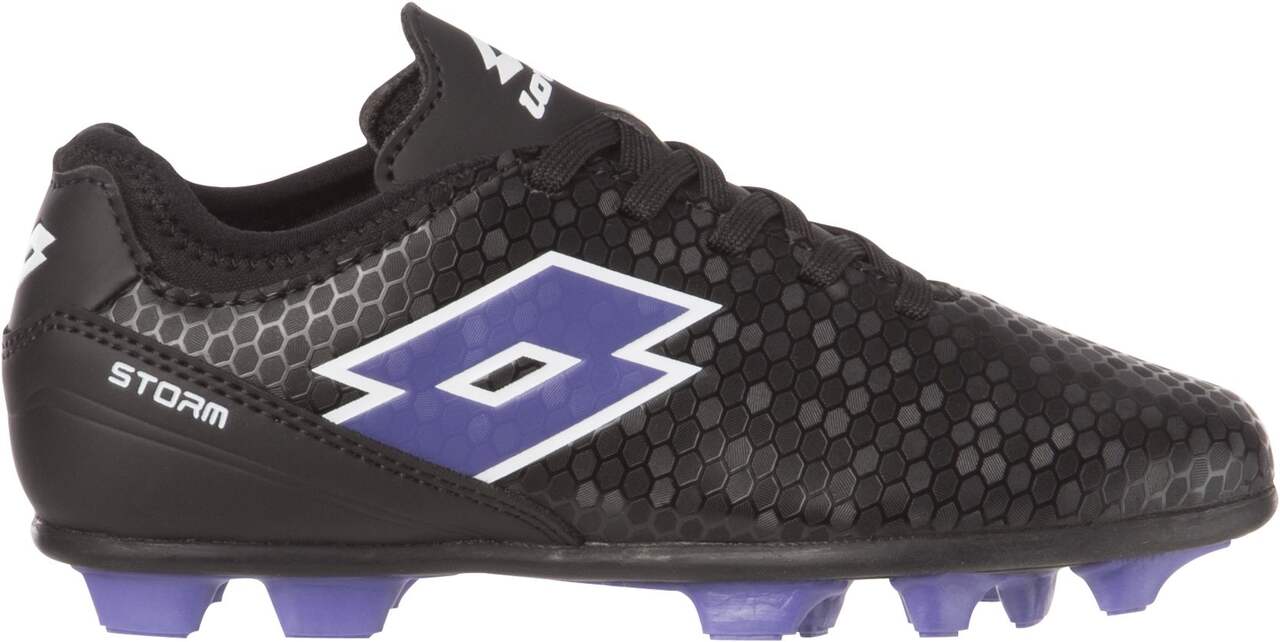 Lotto Storm Kids' Firm Ground Soccer Cleats/Shoes, Black/Purple, Assorted  Sizes