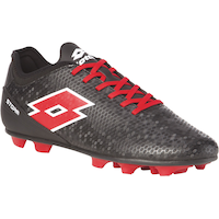 Lotto Storm Men's Firm Ground Soccer Cleats/Shoes, Black/Red, Assorted Sizes