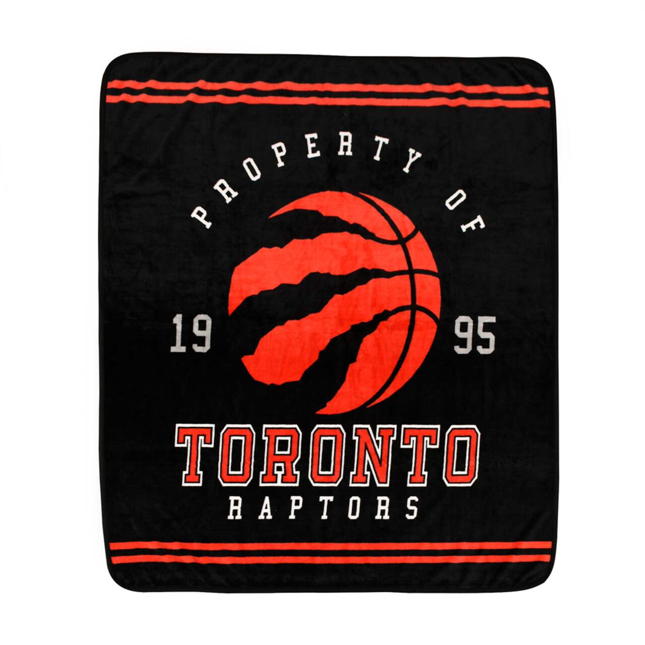 Jeté de luxe en velours de basketball NBA Raptors de Toronto pour les  amateurs, noir, 60 x 70 po