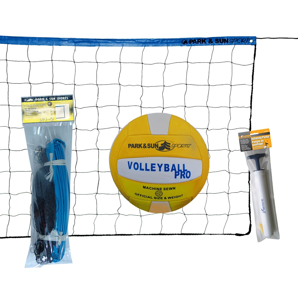 Accessoires de volleyball extérieur avec filet, balle, pompe de