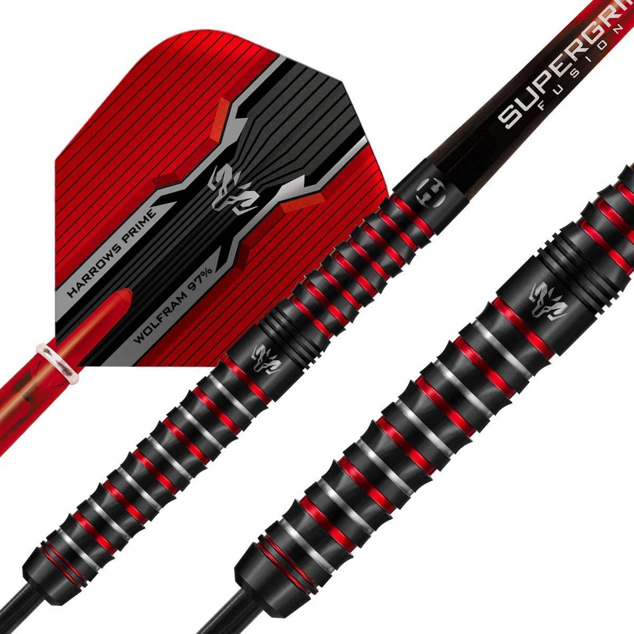 Harrows Wolfram Infinity 97% Tungsten Darts Set w/ Steel Tips, Red