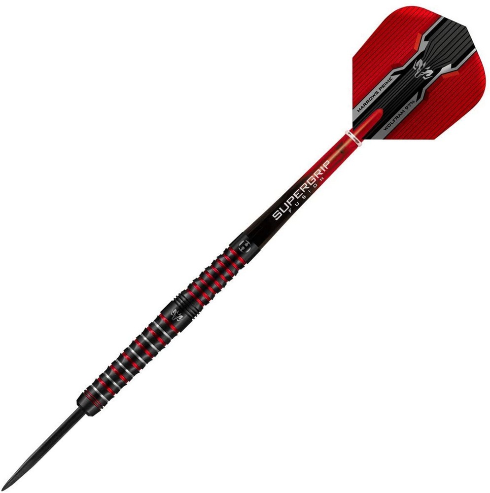 Harrows Wolfram Infinity 97 Tungsten Darts Set w/ Steel Tips, Red, 26