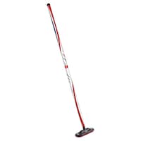 Goldline FG Air Fiberglass Shaft Curling Broom w/ Stationary Oval Head & Airway Pad, 1-in, Red