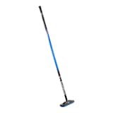Manche de balai de curling en fibre de verre Goldline FG 360 Air avec tête ovale rotative et tampon Airway, 1-1/8 po, bleu Front_Three_Fourths_Angled_Right
