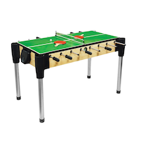 4-in-1 Foosball/Soccer, Hockey, Table Tennis/Ping Pong & Basketball Combo Games Table, 48-in Front_Angled_Left