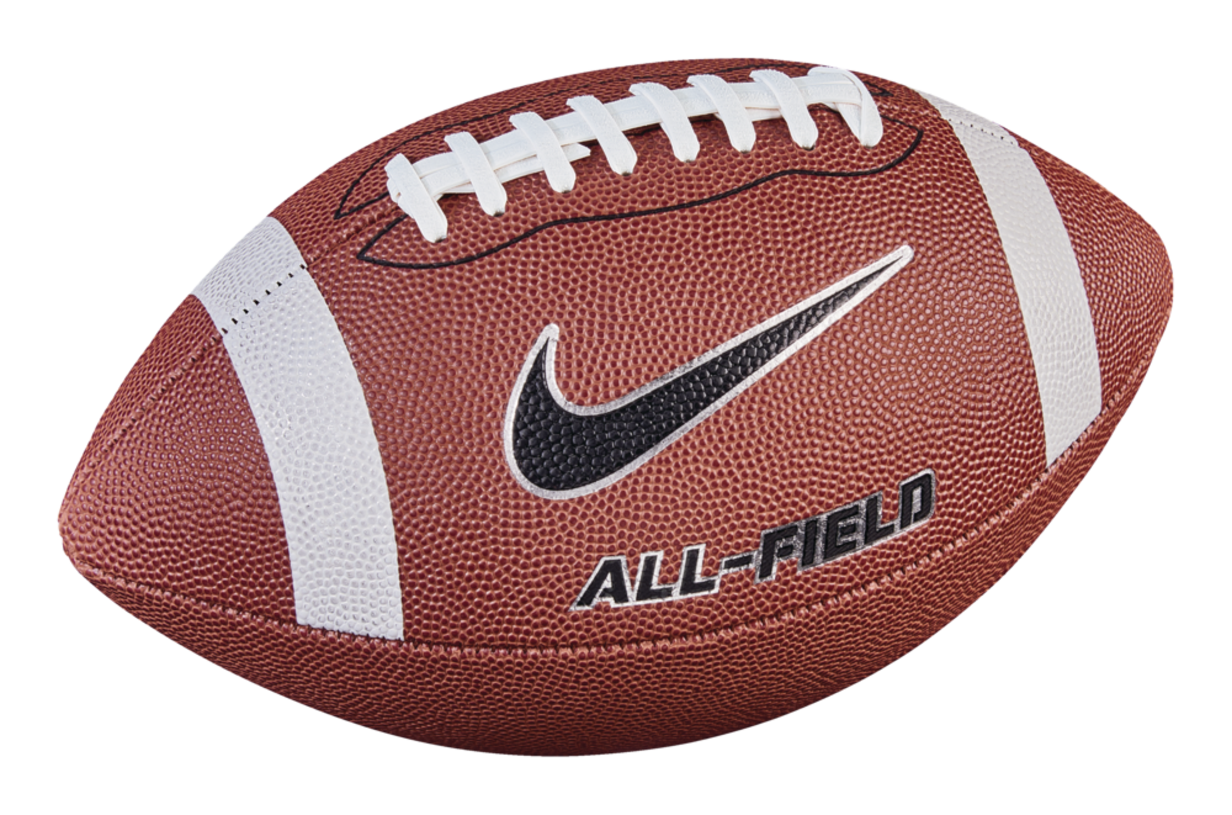 Nike All-Field 3.0 NFHS & NCAA Official Size Composite Leather Football, Brown Front_Angled_Left