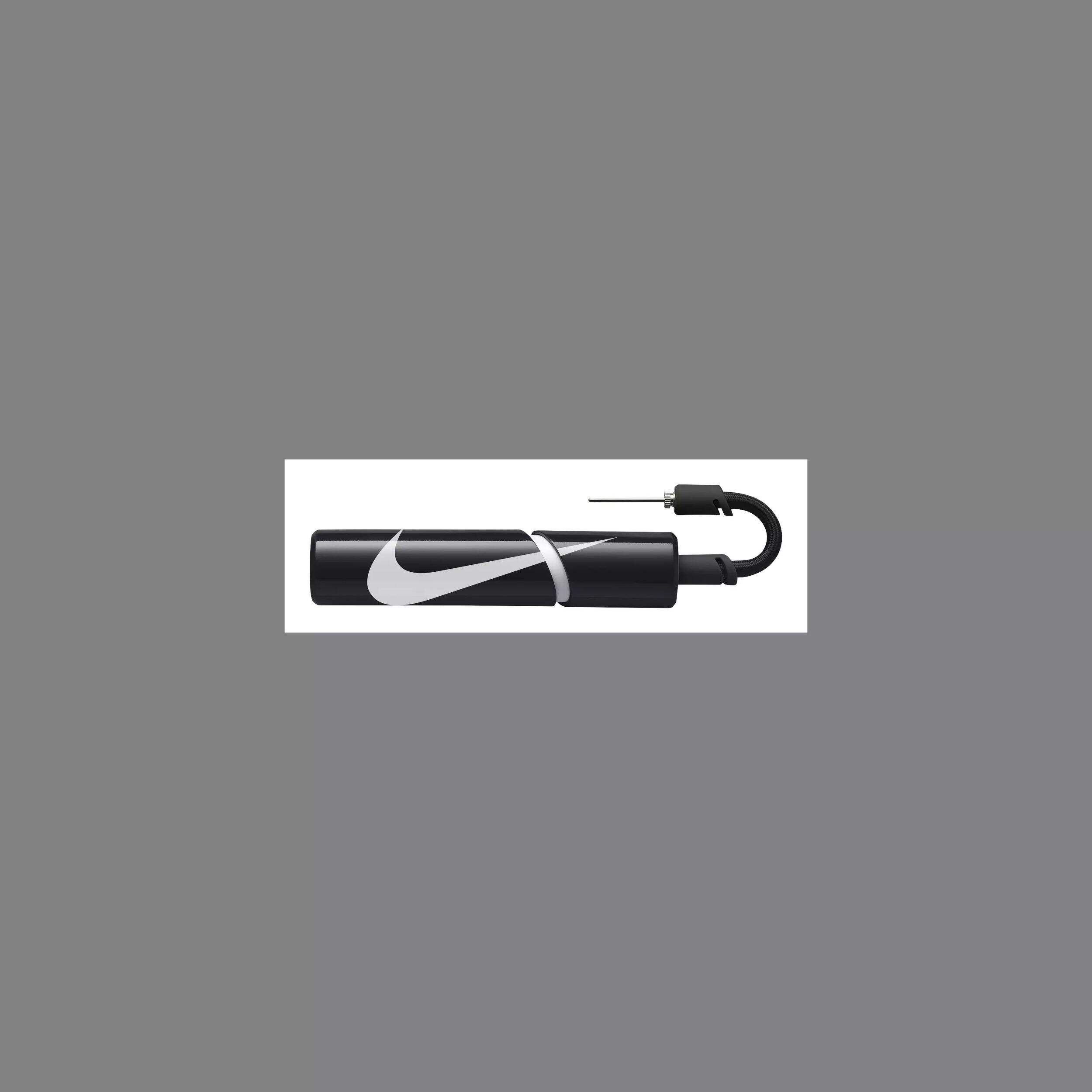 Nike Essential Sport Ball Pump w/ Inflation Needle, Black/White Overhead_Flat