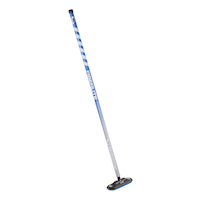 Goldline Fiberlite Air Composite Shaft Curling Broom w/ Oval Head & Airway Pad, 1-1/8", Blue Front_Angled_Right