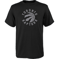 NBA Toronto Raptors Youth Kids' Short Sleeve T-Shirt, Black, Assorted Sizes Front_Flat