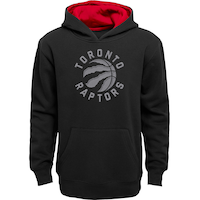 NBA Toronto Raptors Youth Kids' Cotton Blend Jersey Fleece Hoodie/Hooded Sweatshirt, Black, Assorted Sizes Front_Flat