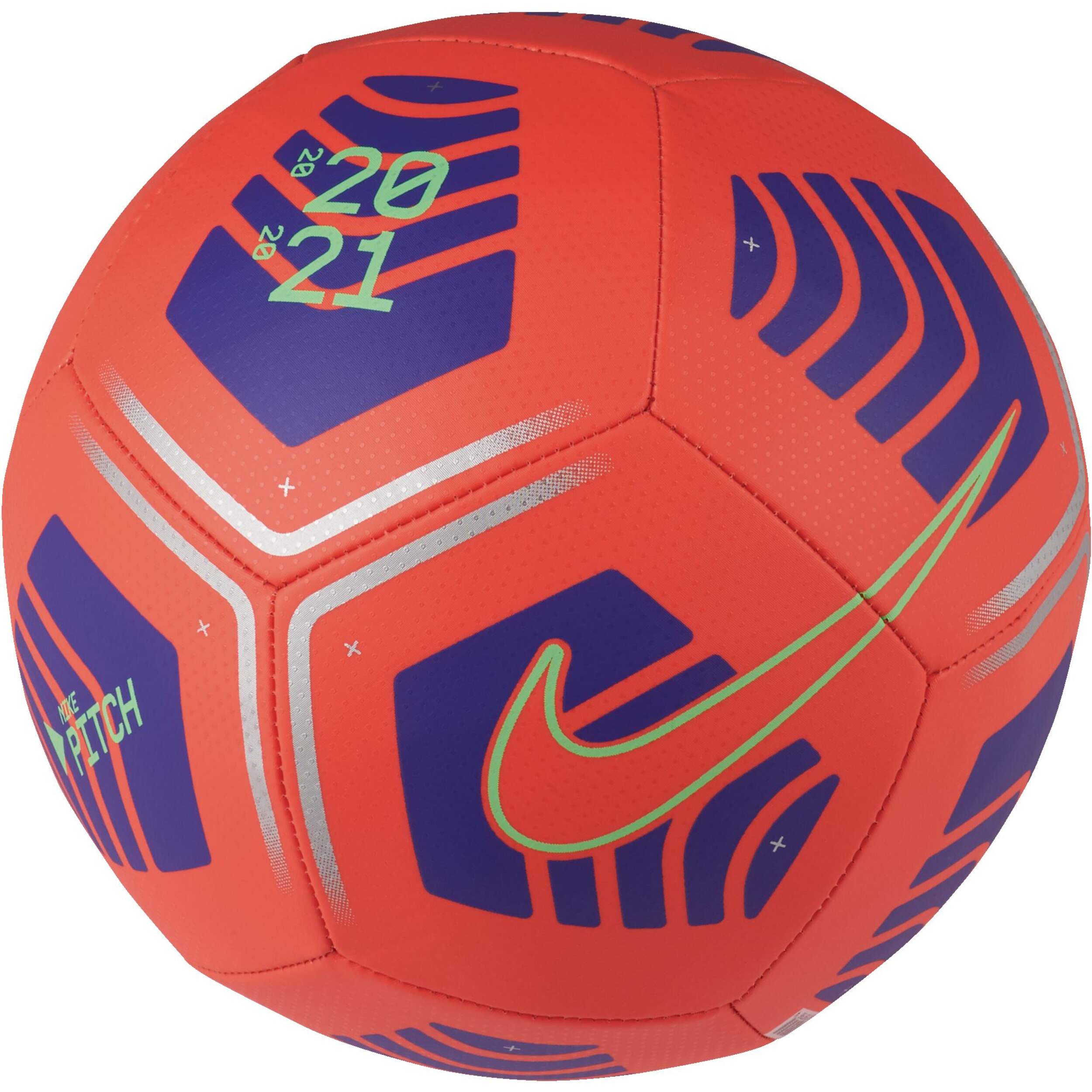 Nike Pitch 12-Panel Soccer Ball, Red, Size 5 Front_Flat
