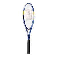 Wilson U.S. Open Adult Lightweight Graphite Recreational Tennis Racquet/Racket, Blue/Yellow Front_Angled_Right