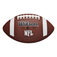 Ballon de football en cuir composite Wilson NFL Big W, jeunes, brun Front_Flat