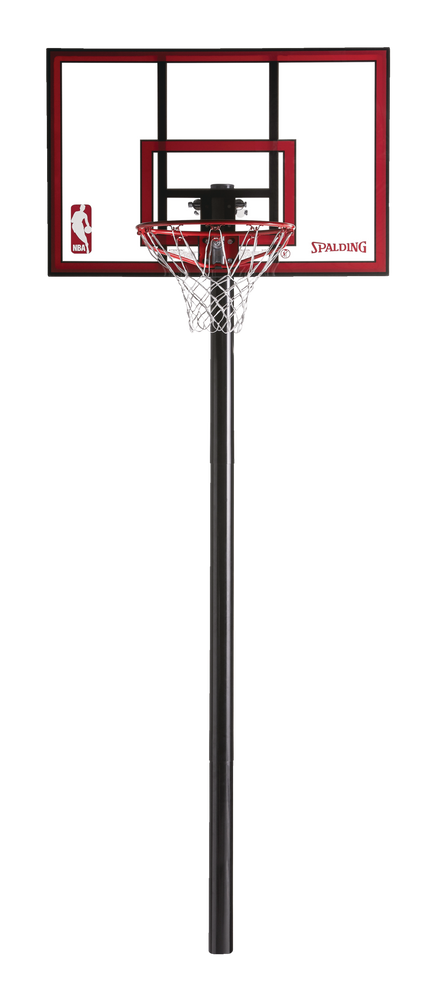 Spalding In-Ground Adjustable Outdoor Basketball Backboard, Hoop & Net ...