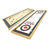 Canada Curling Game, Deluxe Wood 2-in-1 Double Sided Giant Table Top Game Set, 47-in, Ages 6+