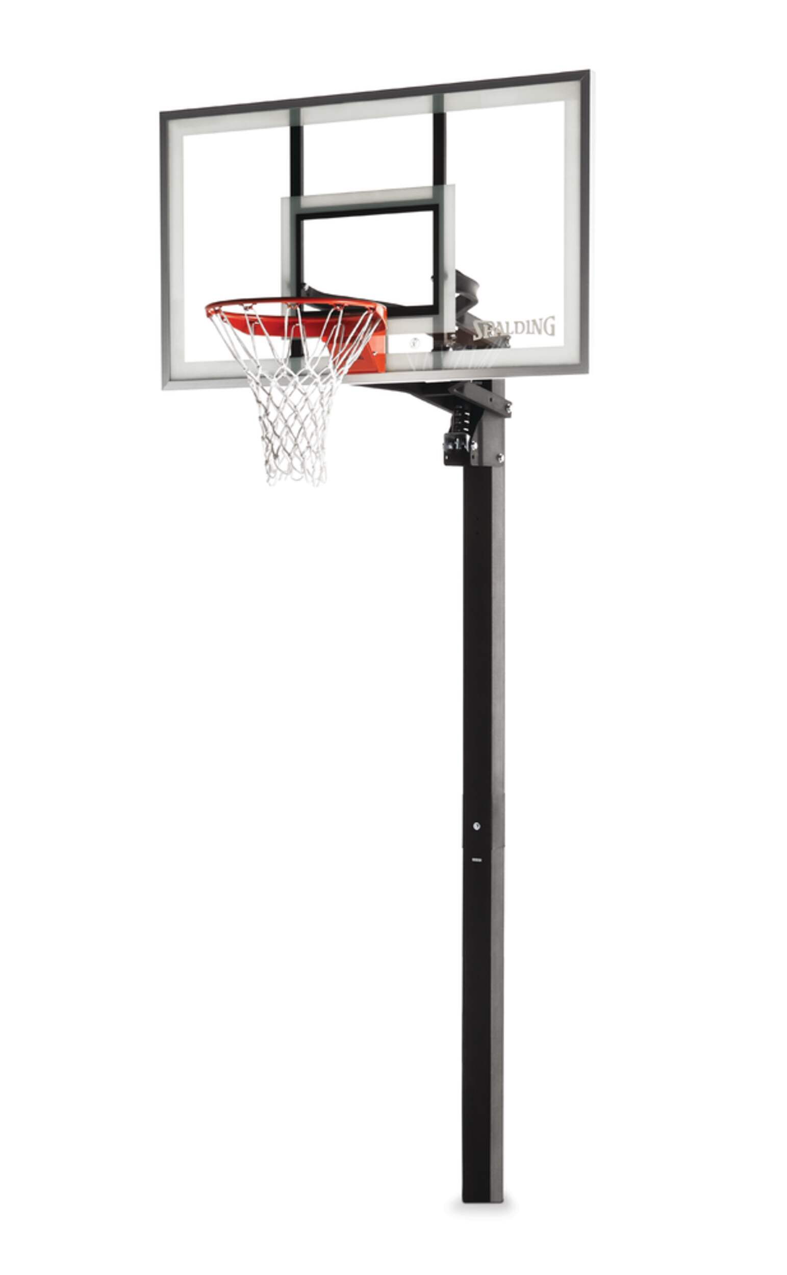 Spalding Tempered Glass InGround Adjustable Outdoor Basketball