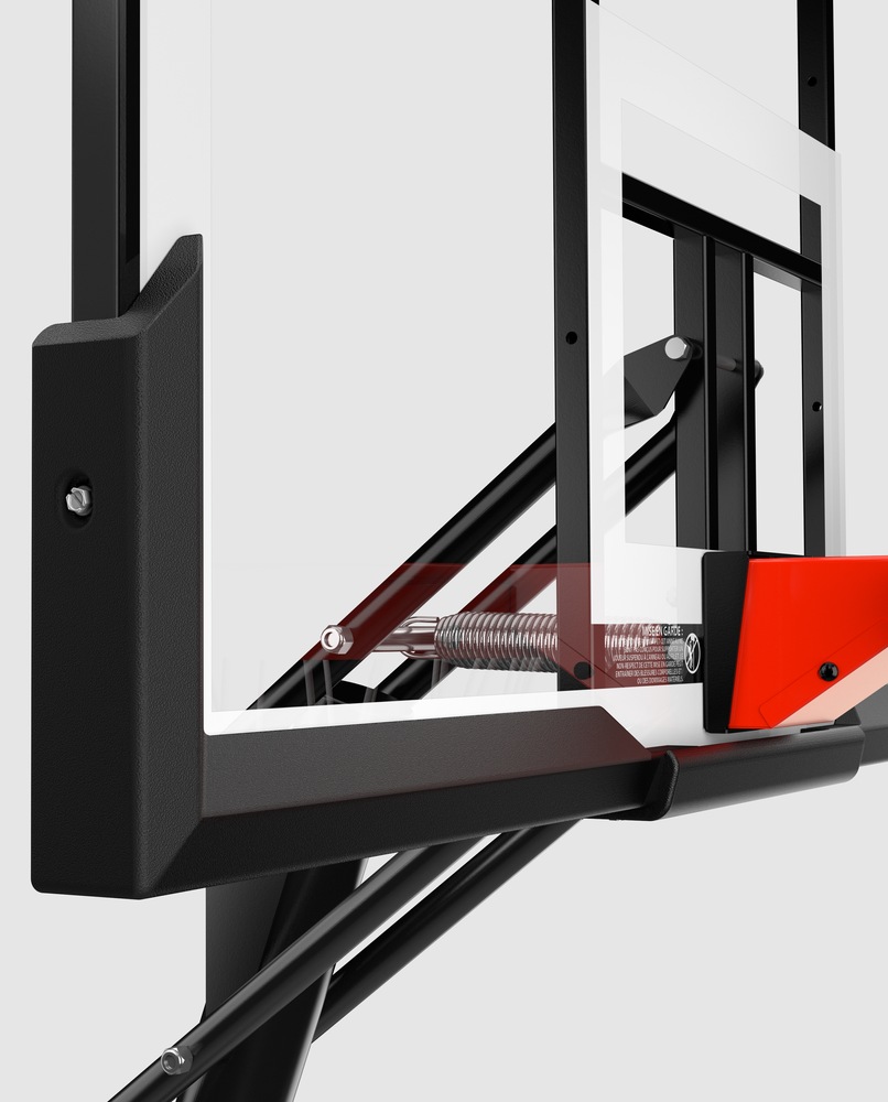 Spalding Rapidlock Portable Adjustable Basketball Backboard, Hoop & Net