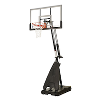 Panneau, panier et filet de basketball portatif réglable Spalding Rapidlock, 54 po Front_Three_Fourths_Angled_Left