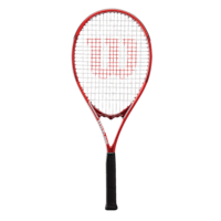 Wilson Pro Staff Precision XL Adult Extra Long Tennis Racquet/Racket w/ Mid-Size Head, Red Front_Flat