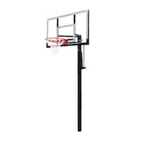 Lifetime In-Ground Adjustable Outdoor Basketball Backboard, Hoop & Net System, 54-in (137.1 cm) W Front_Three_Fourths_Angled_Left