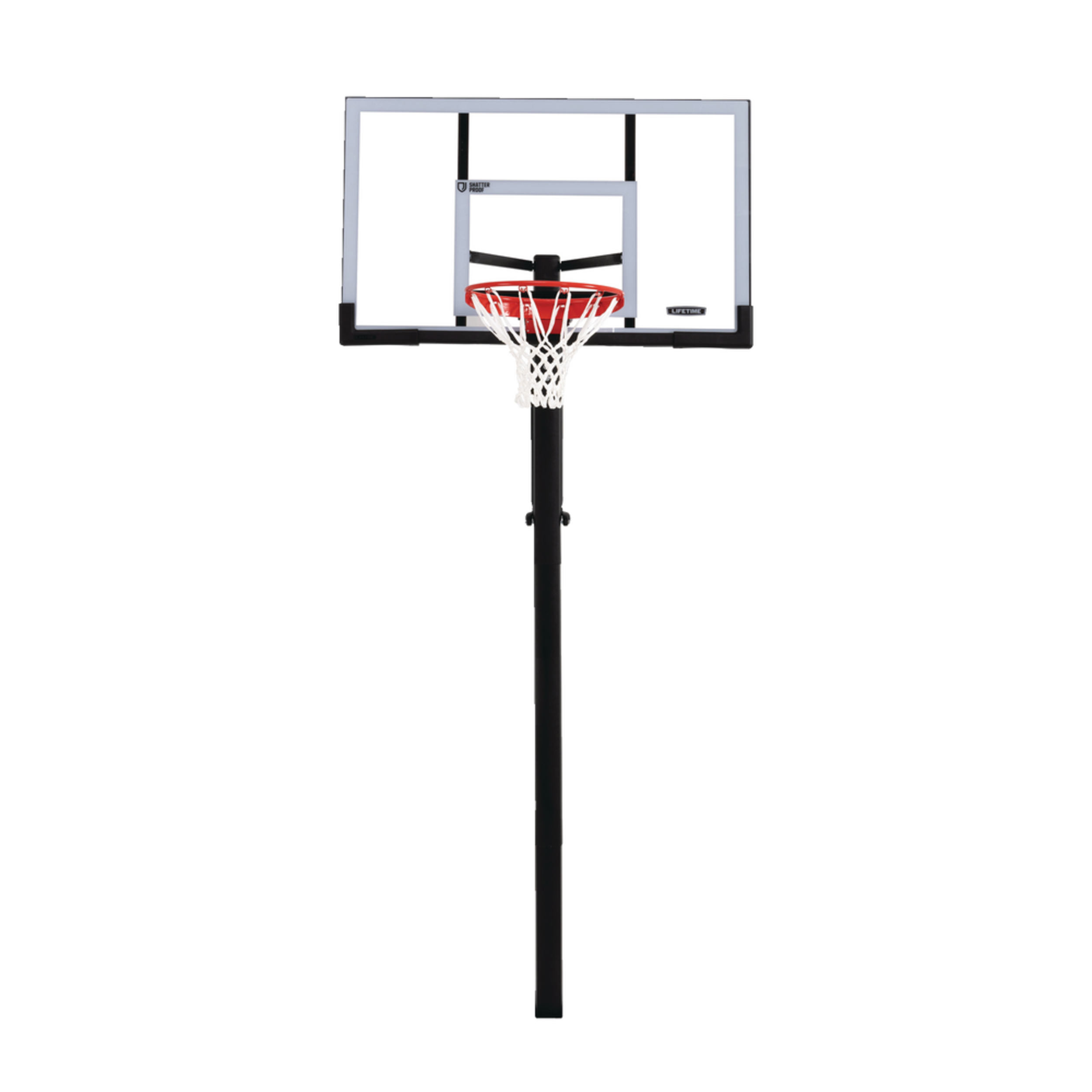 Lifetime InGround Adjustable Outdoor Basketball Backboard, Hoop & Net