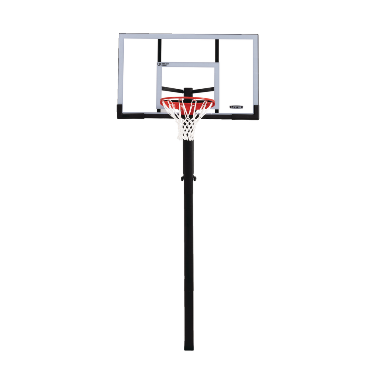 Lifetime Portable Adjustable Basketball Backboard, Hoop & Net System w/  Breakaway Rim, 50-in