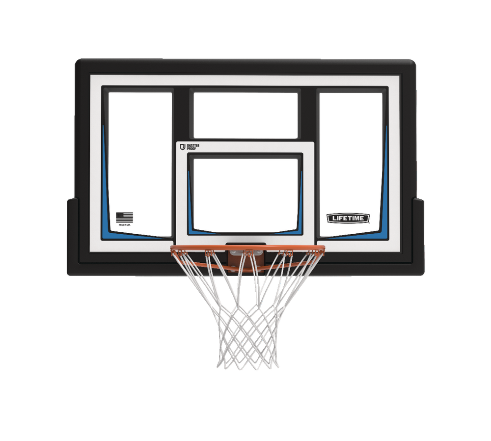 Lifetime Wall/RoofMount Outdoor Basketball Backboard, Hoop & Net