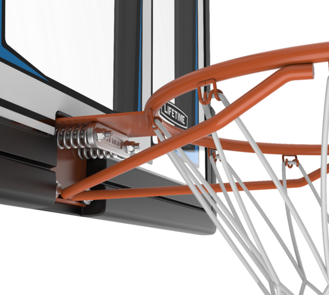 Lifetime Wall/RoofMount Outdoor Basketball Backboard, Hoop & Net