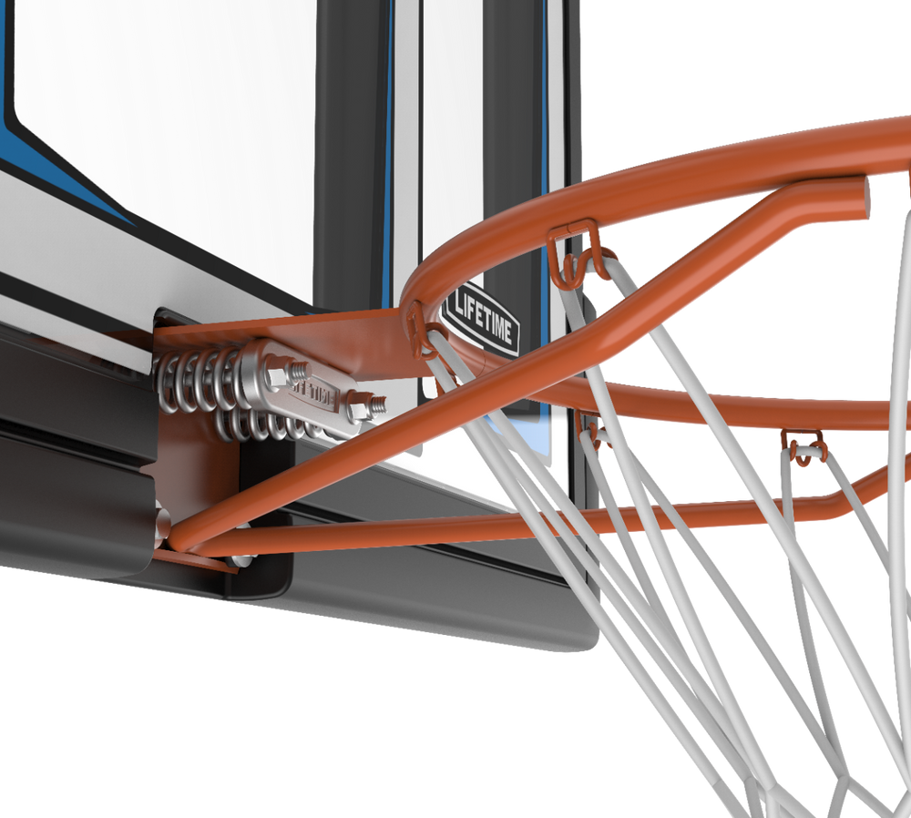 Lifetime Wall/RoofMount Outdoor Basketball Backboard, Hoop & Net
