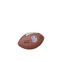 Wilson The Duke NFL Micro-Mini Replica Leather Football, Brown Front_Three_Fourths_Angled_Left